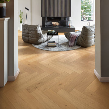 Herdet Fiskebensparkett Classic Oak 140x700mm 8925