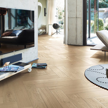 Herdet Fiskebensparkett Pure Oak 140x700mm 8928