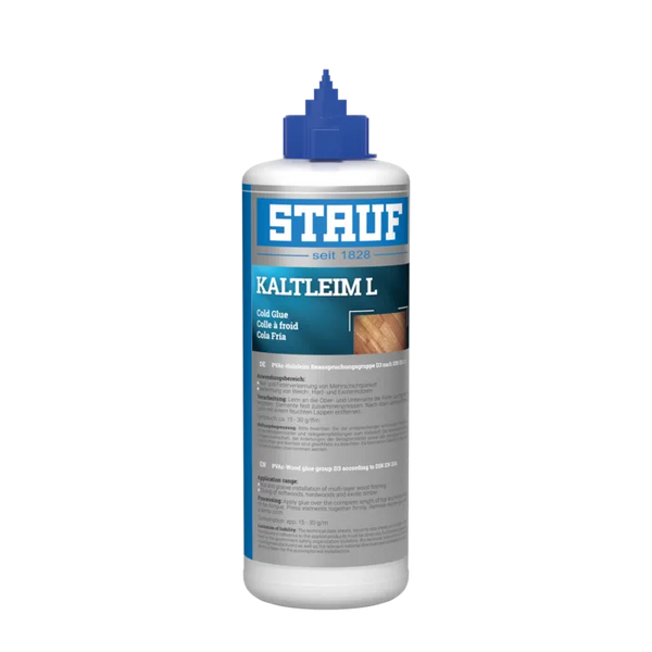 Trelim PVA Stauf  D3 750ml flaske for liming av not&fjær, klikksystem, spon, osb
