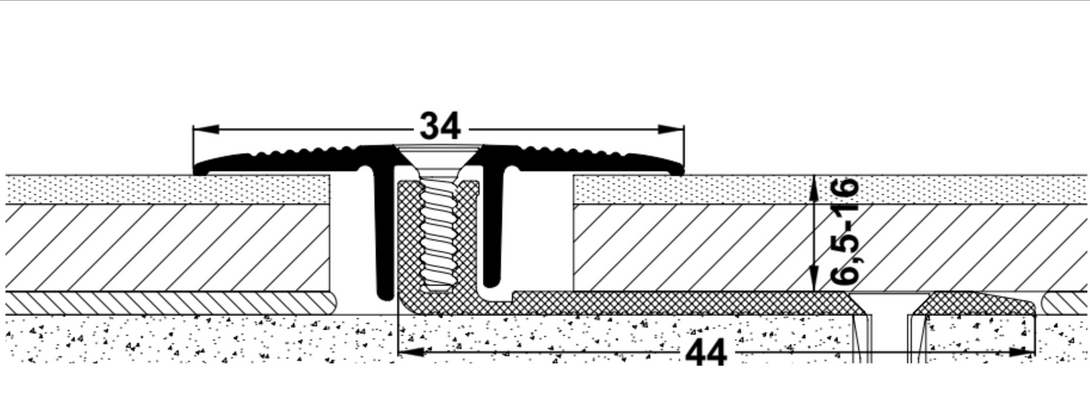 Aluminiumslist Type 202 Anodised Sand Gulvhandelen